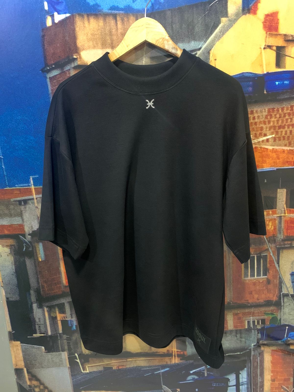 Camiseta oversized Sooul basic logo com brilho