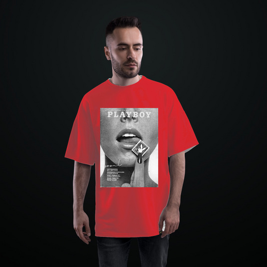 Camiseta oversized Sooul playboy vermelha